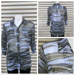 🛍️Calvin Klein blouse sheer with pockets